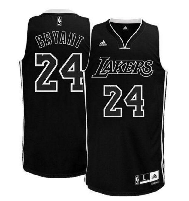 Custom Men Los Lakers 24 Kobe Bryant Black NBA Jersey